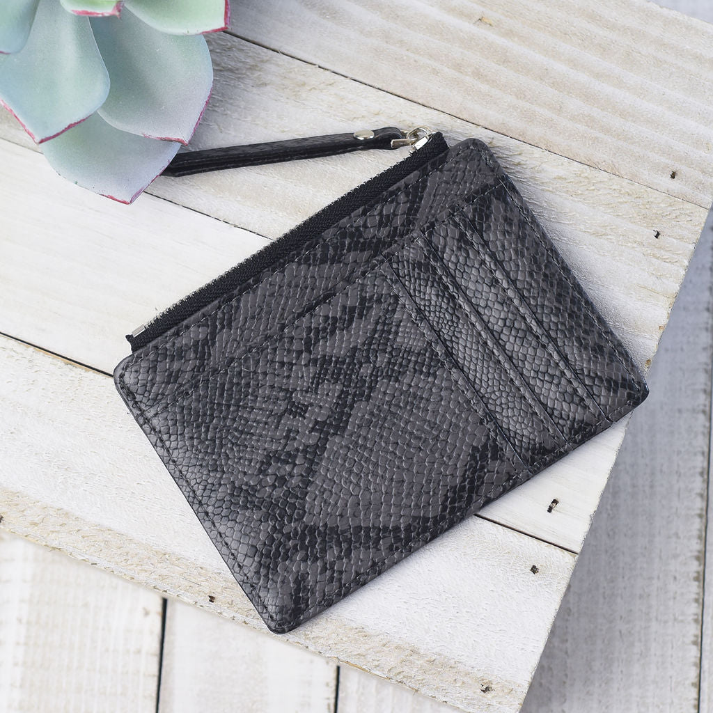 Molly Snake Print Coin Zip Pouch