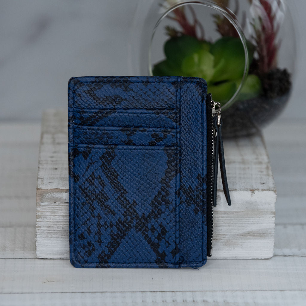 Molly Snake Print Coin Zip Pouch