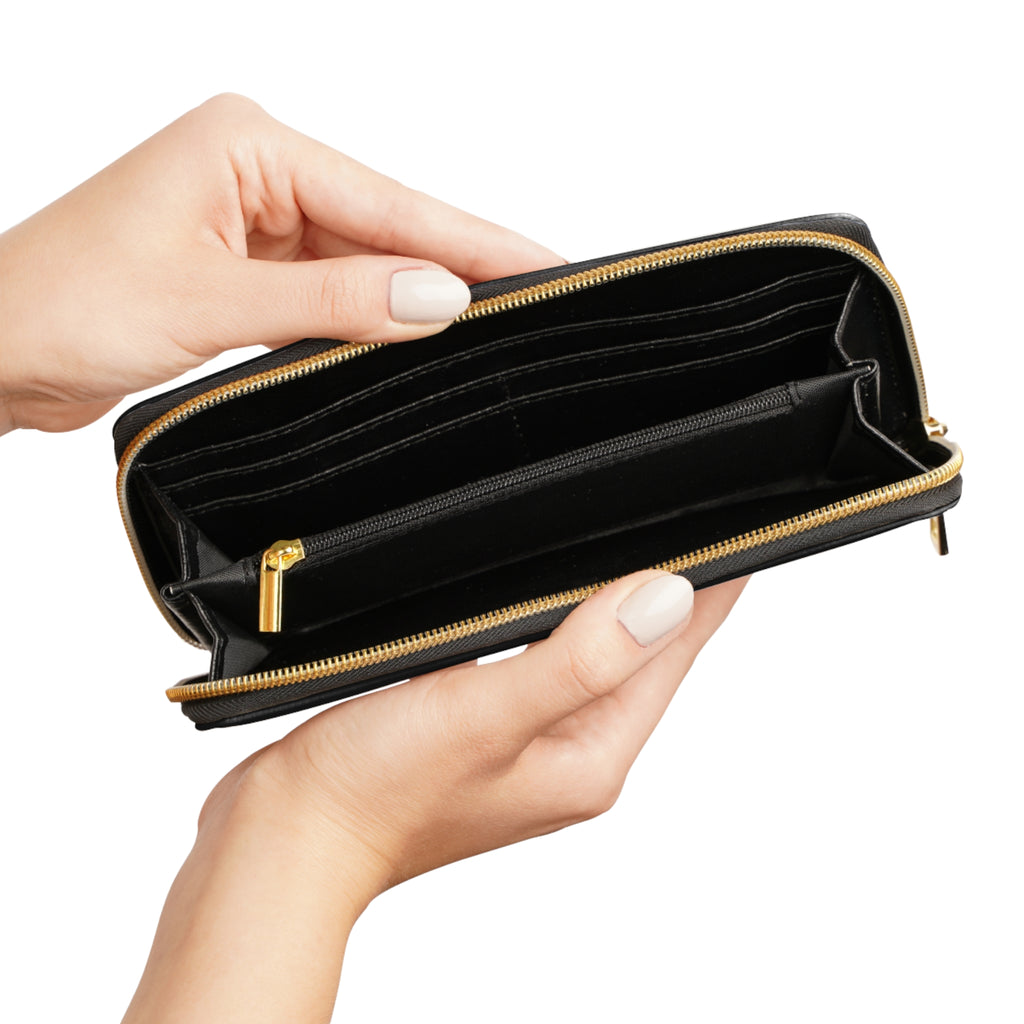Faith Over Fear Zipper Wallet – Gold Drip Inspirational Wallet