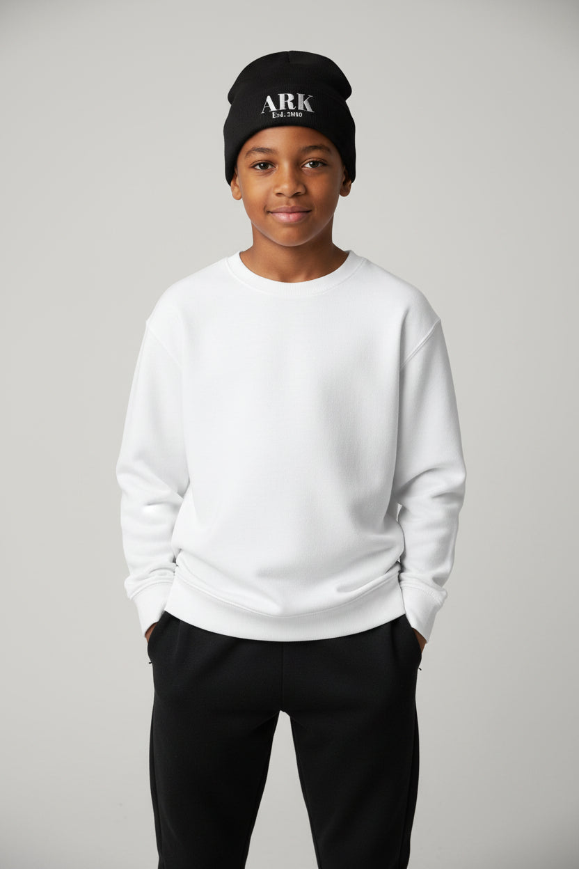 Embroidered 'ARK Est. 2019' Knit Beanie — Cozy Winter