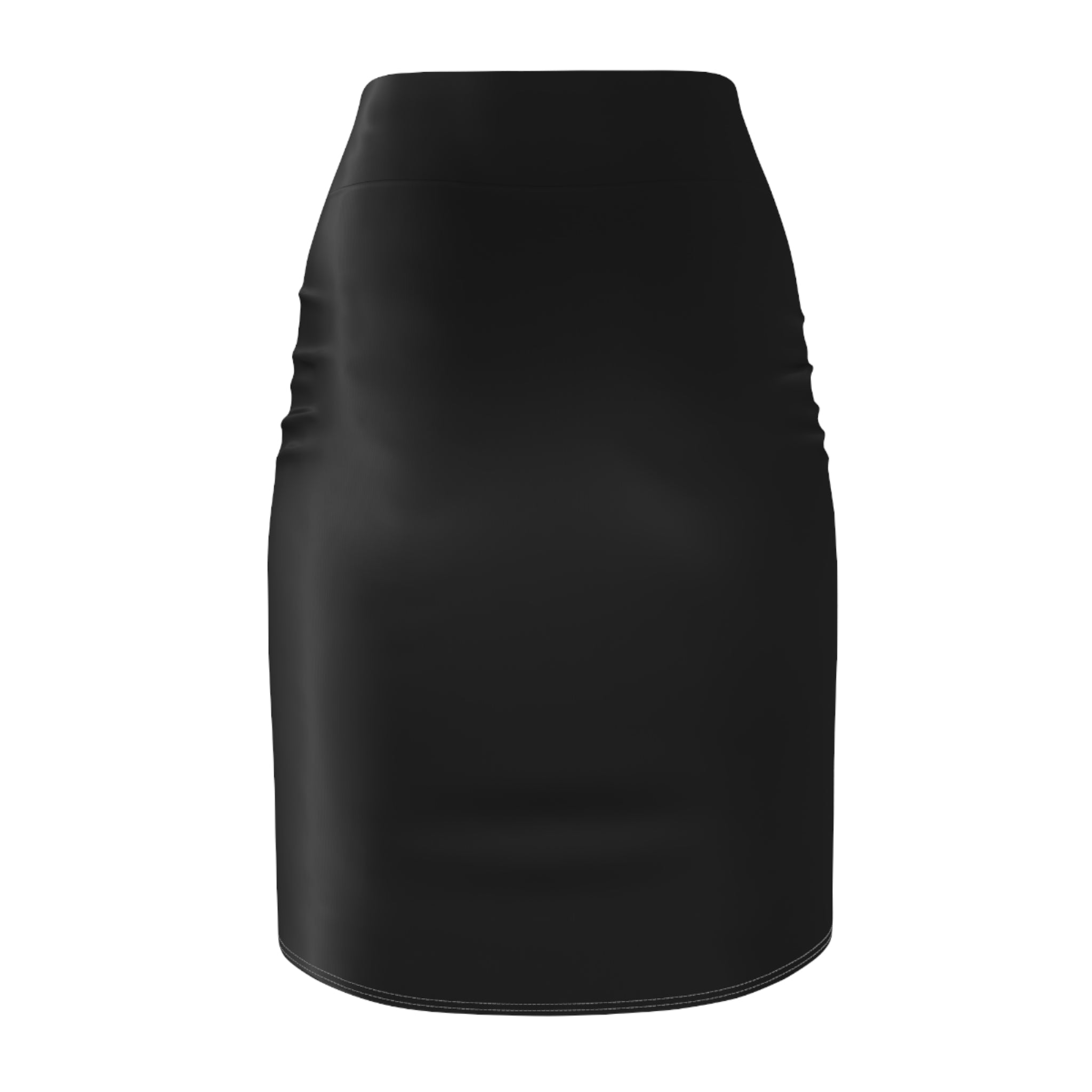 Red Rose Pencil Skirt — Black Skirt for Women