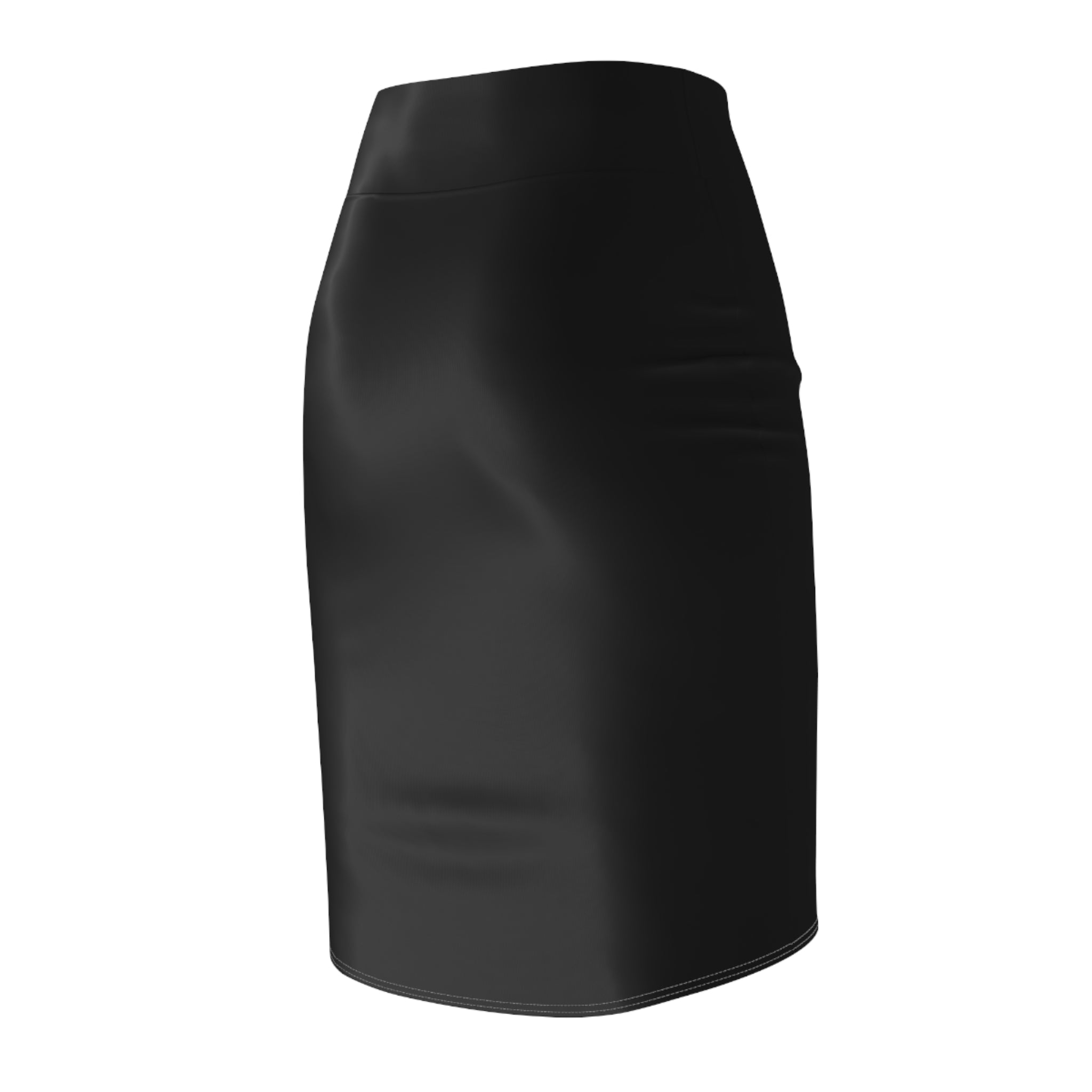 Red Rose Pencil Skirt — Black Skirt for Women
