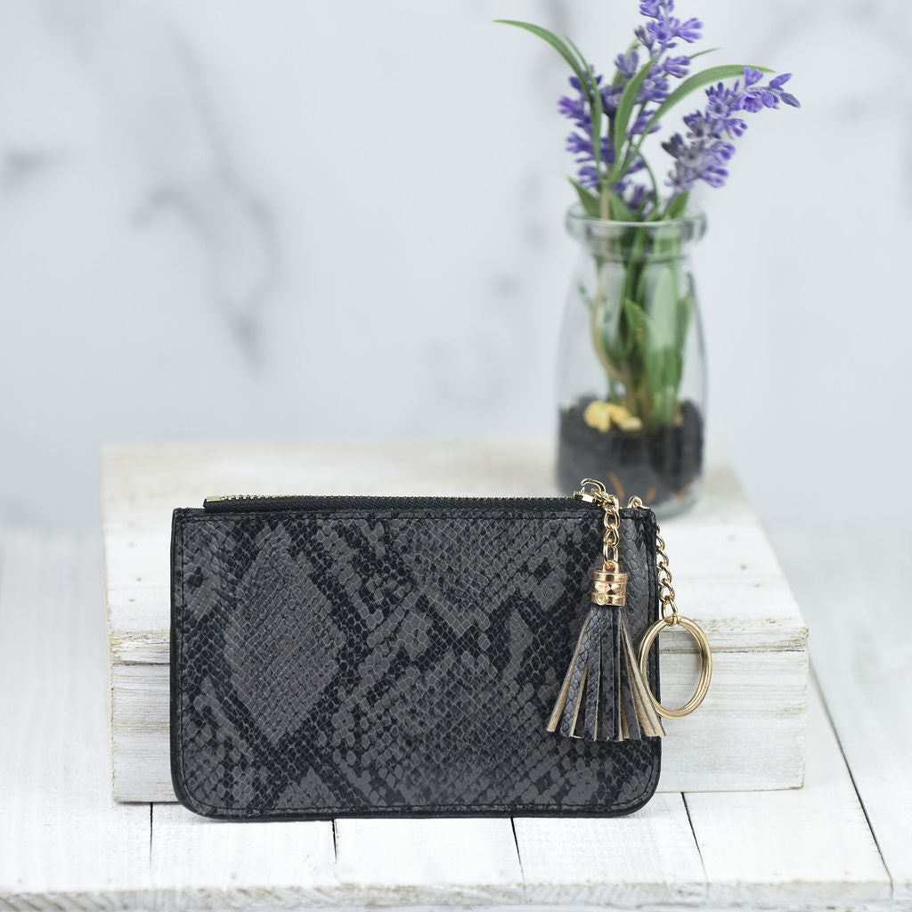 Katie Snake Print Pouch