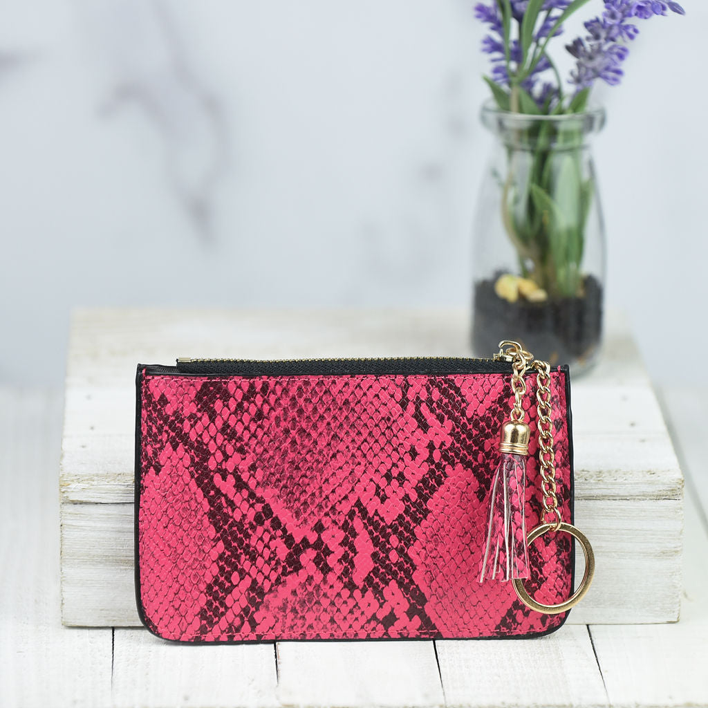 Katie Snake Print Pouch