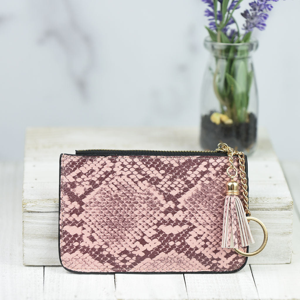 Katie Snake Print Pouch