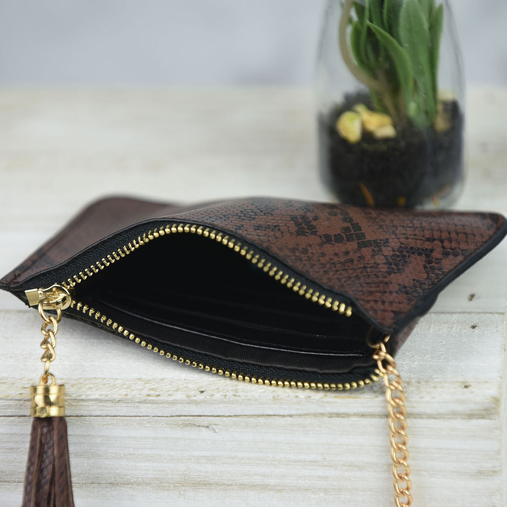 Katie Snake Print Pouch