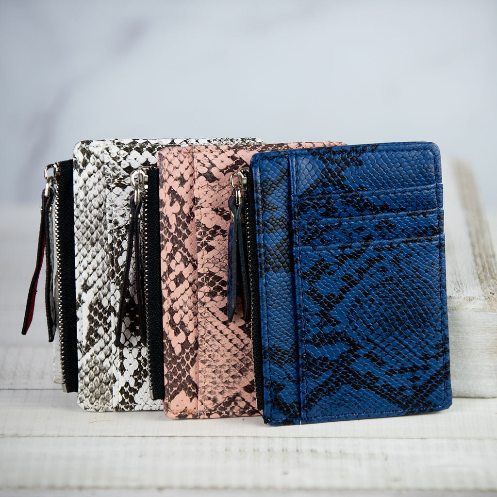 Molly Snake Print Coin Zip Pouch