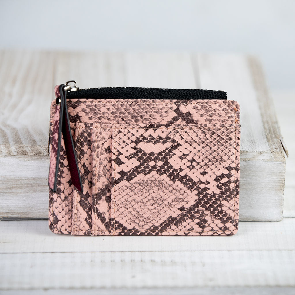Molly Snake Print Coin Zip Pouch