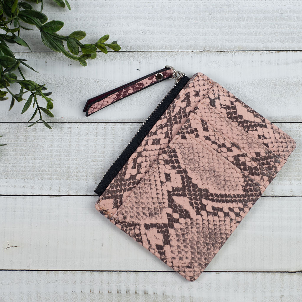 Molly Snake Print Coin Zip Pouch