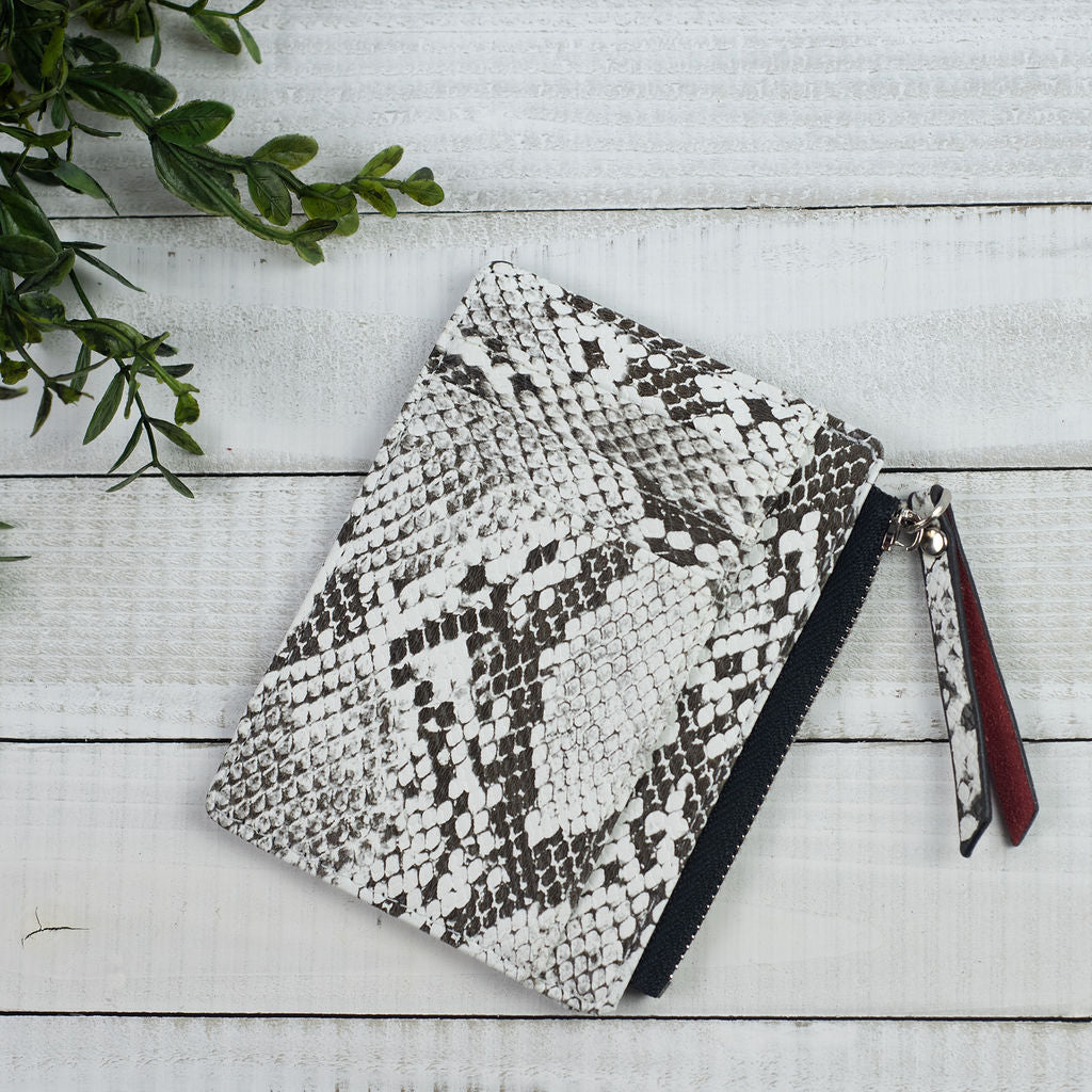 Molly Snake Print Coin Zip Pouch