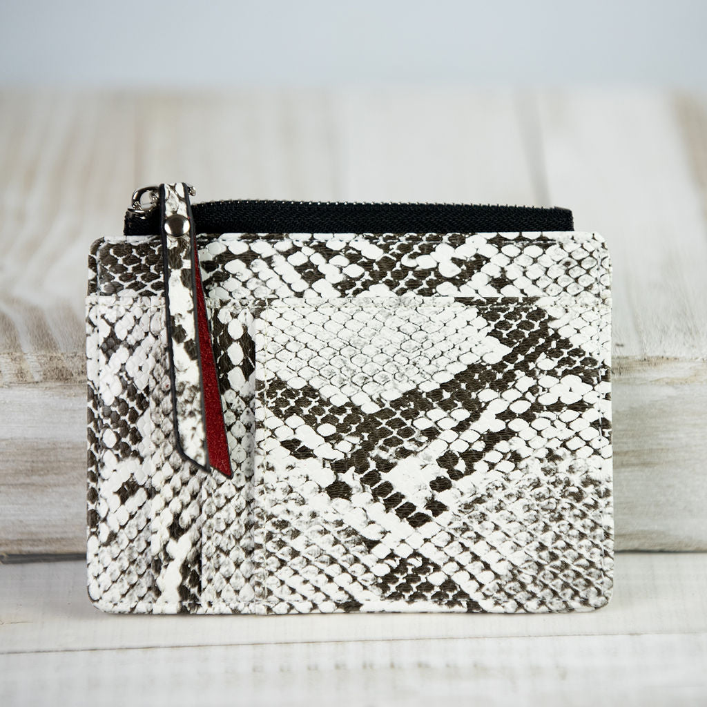 Molly Snake Print Coin Zip Pouch