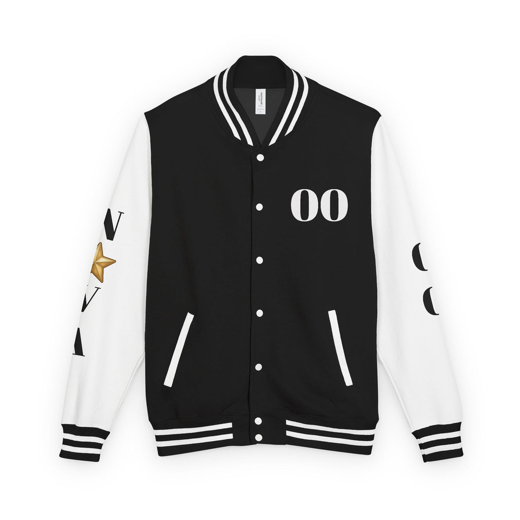 Letterman Jacket — "Essentially Nova" Varsity Bomber with Gold Script & Star Accents
