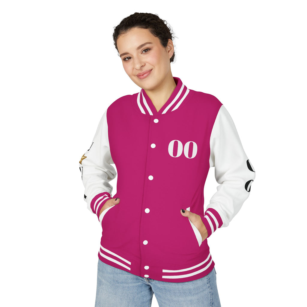 Letterman Jacket — "Essentially Nova" Varsity Bomber with Gold Script & Star Accents
