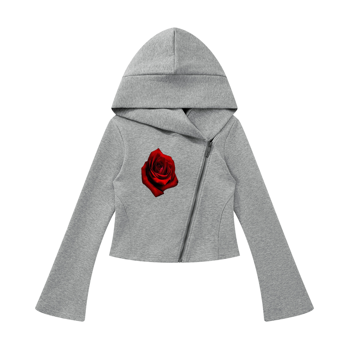Women's Bell Sleeve Full Zip Hoodie