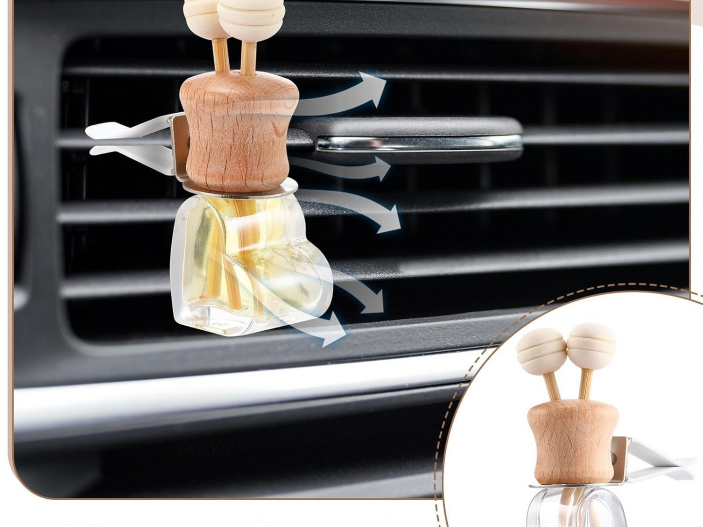Clean & Fresh Vent Car Diffuser Collection – Crisp Linen, Cotton & Ocean Breeze Aromas