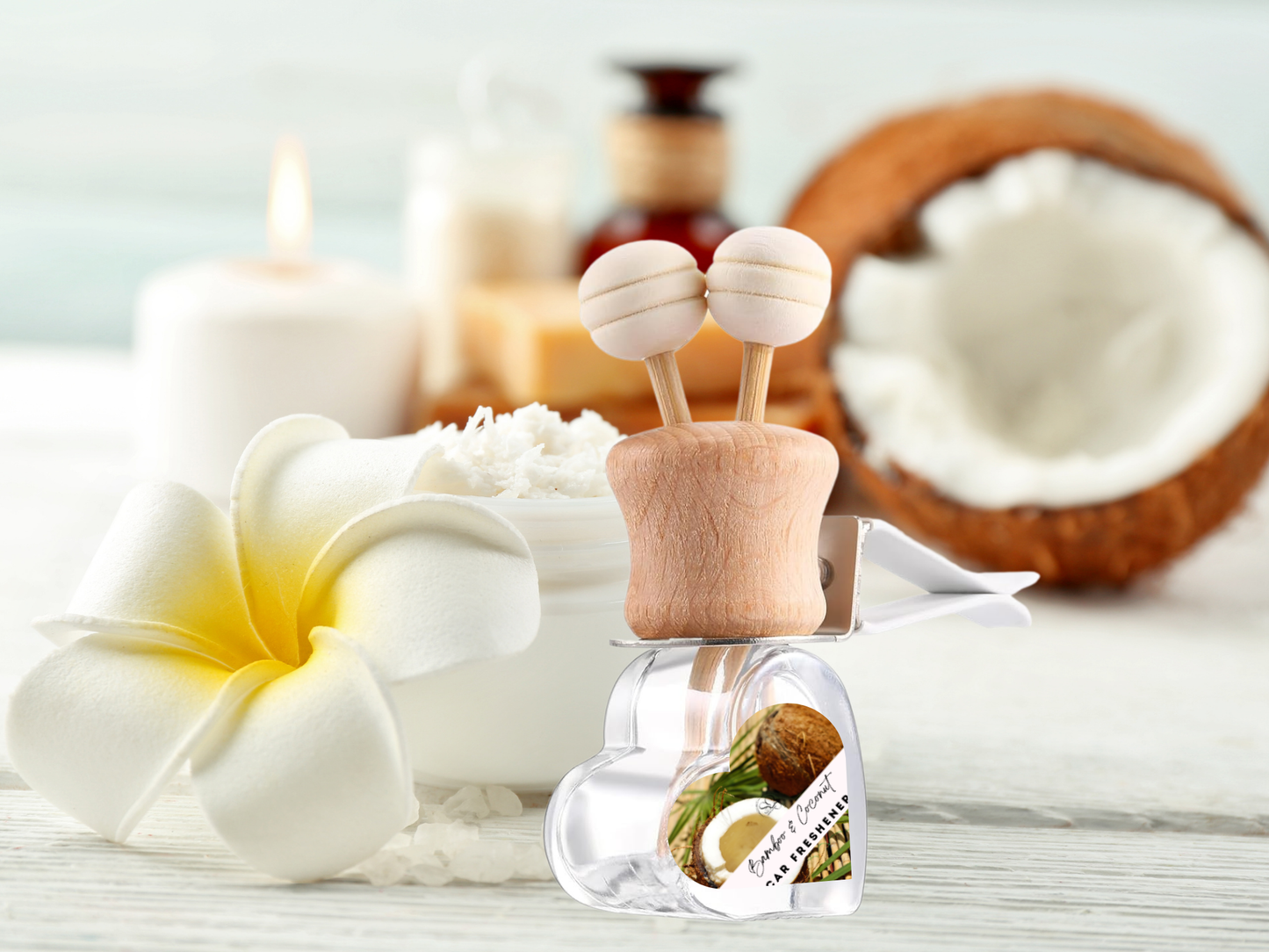 Clean & Fresh Vent Car Diffuser Collection – Crisp Linen, Cotton & Ocean Breeze Aromas