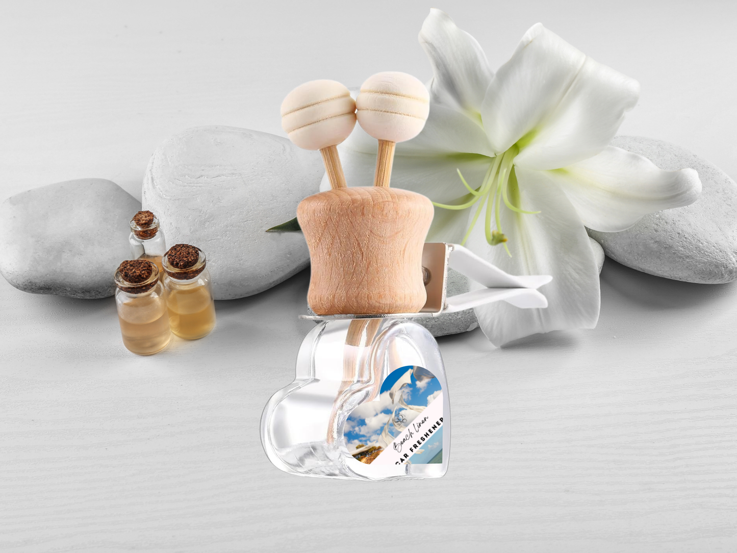 Clean & Fresh Vent Car Diffuser Collection – Crisp Linen, Cotton & Ocean Breeze Aromas