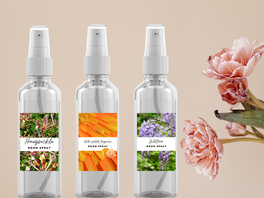 Floral & Feminine Room and Linen Spray Collection – Soft, Romantic Botanicals