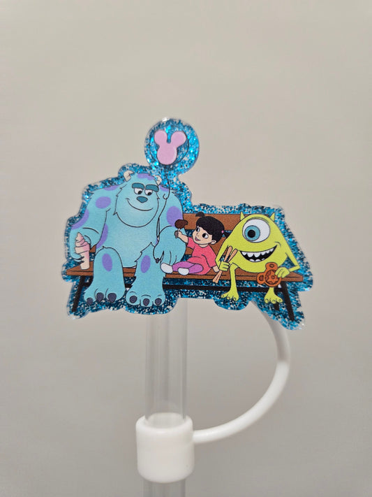 10MM Acrylic MonstersInc. Strawtopper