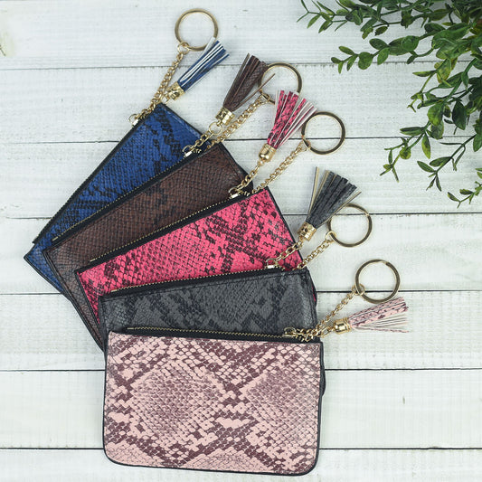 Katie Snake Print Pouch